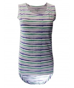 Blur Stripe Printed Sleeveless Top