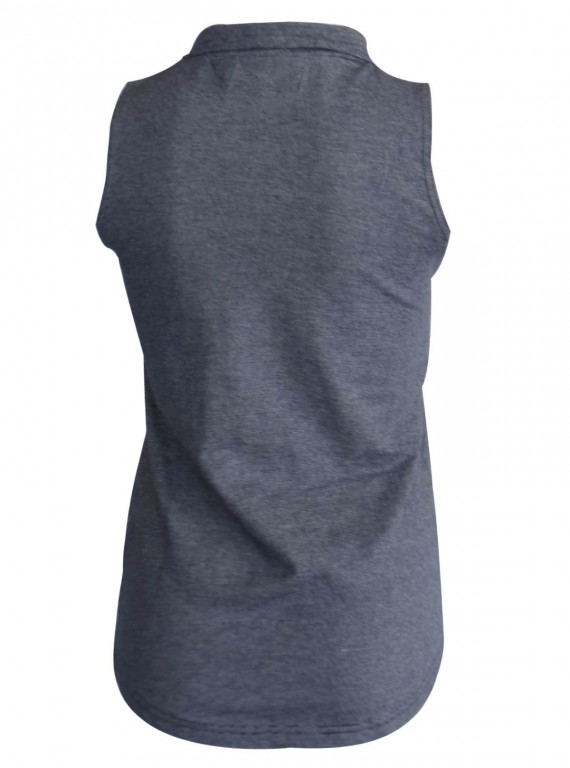 Black Self Design High Neck Top
