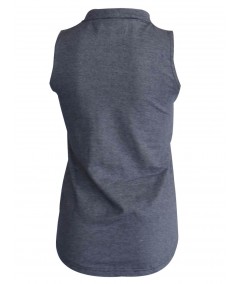 Black Self Design High Neck Top