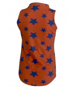 Star Print High Neck Top