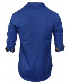 Slim Fit - Ink Blue Linen Shirt
