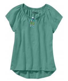 Green Pleated Womens Top