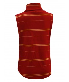  Sleeveless Orange Printed Top