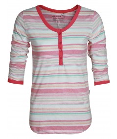 Coral Stripe Womens Top