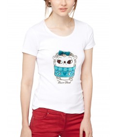 White Doll Printed Womens TShirt