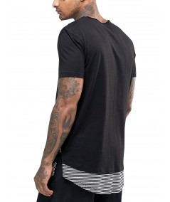 Black Slit Open TShirt