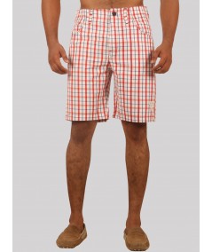Classic Red Checked Shorts for Men – Casual Cotton Shorts by Boer and Fitch