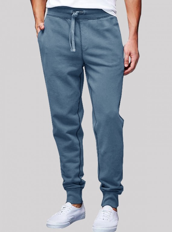 Men’s Blue Cuffed Joggers – Stylish, Stretchable & Versatile Fit