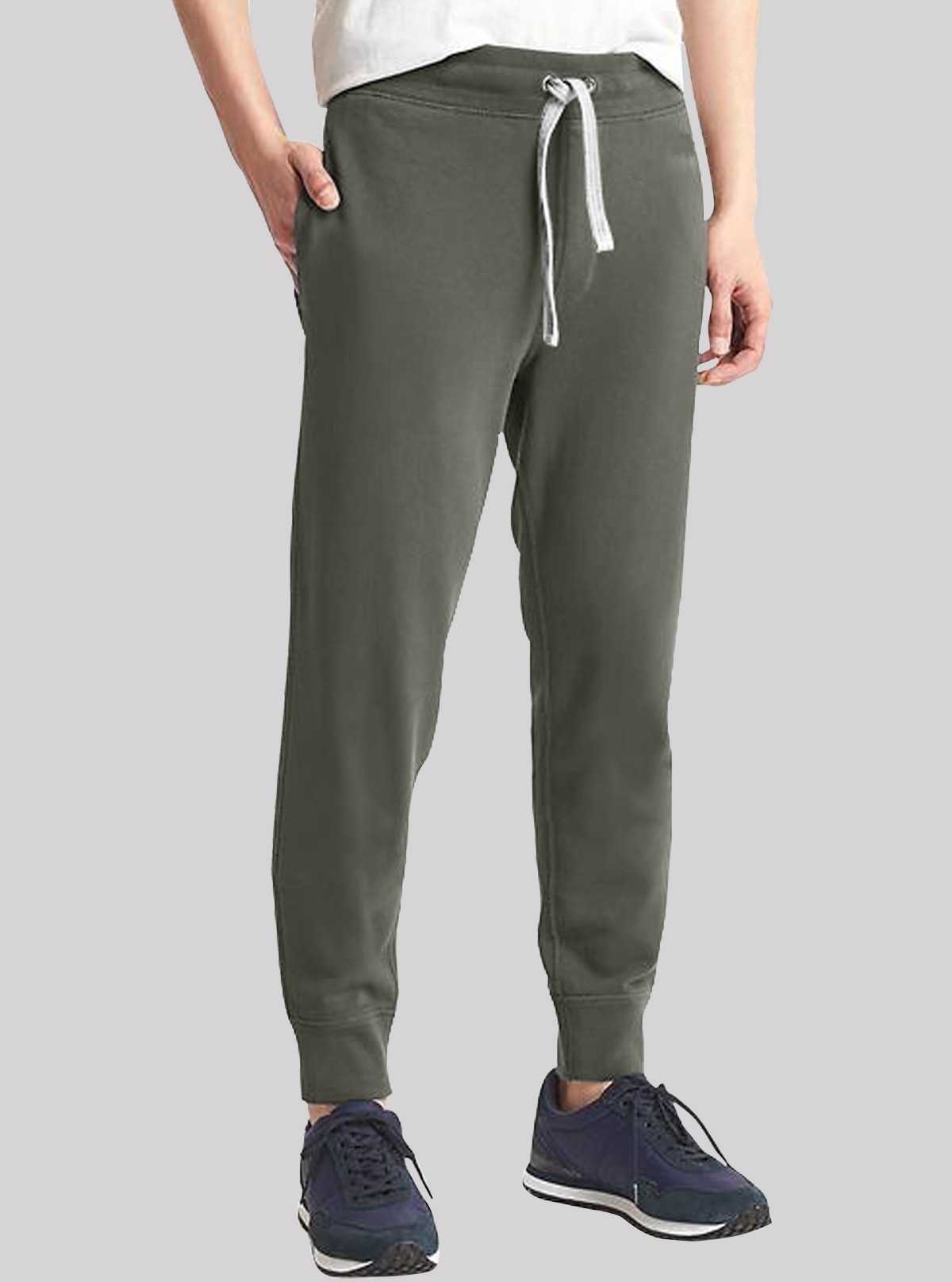 mens grey cuffed joggers