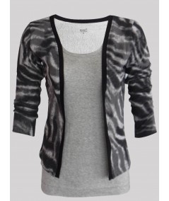 Women’s Zebra Skin Printed Fleece Top – Stylish & Cozy | Boer & Fitch