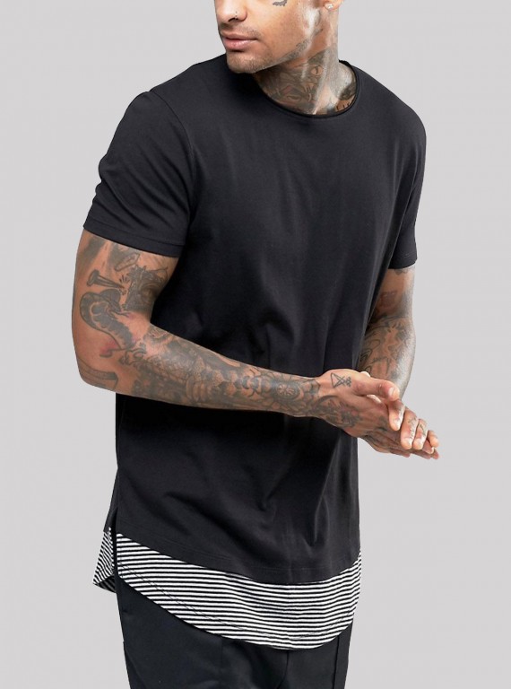Black Slit Open T-Shirt – Boer and Fitch