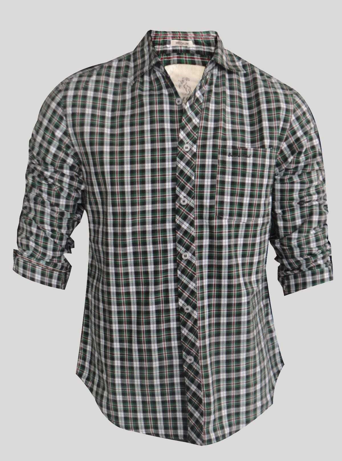 Dark Green Checked Shirt for Men – Casual & Smart Wear by Boer and Fitch