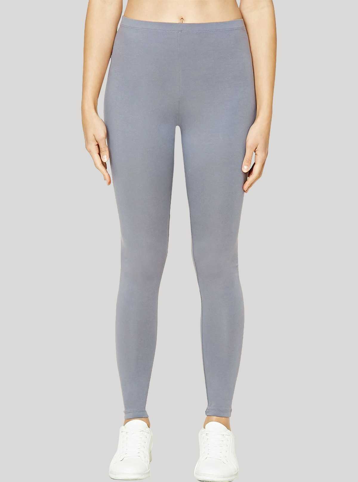 Women’s Grey Cotton Legging – Stretchable, Soft & Everyday Essential