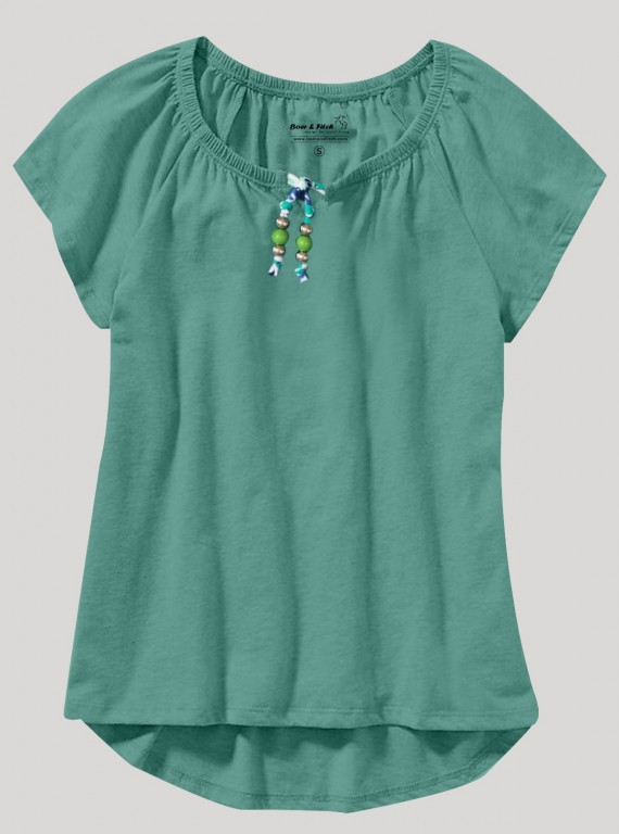 Women’s Dusted Green Pleated Top – Elegant & Comfortable | Boer & Fitch