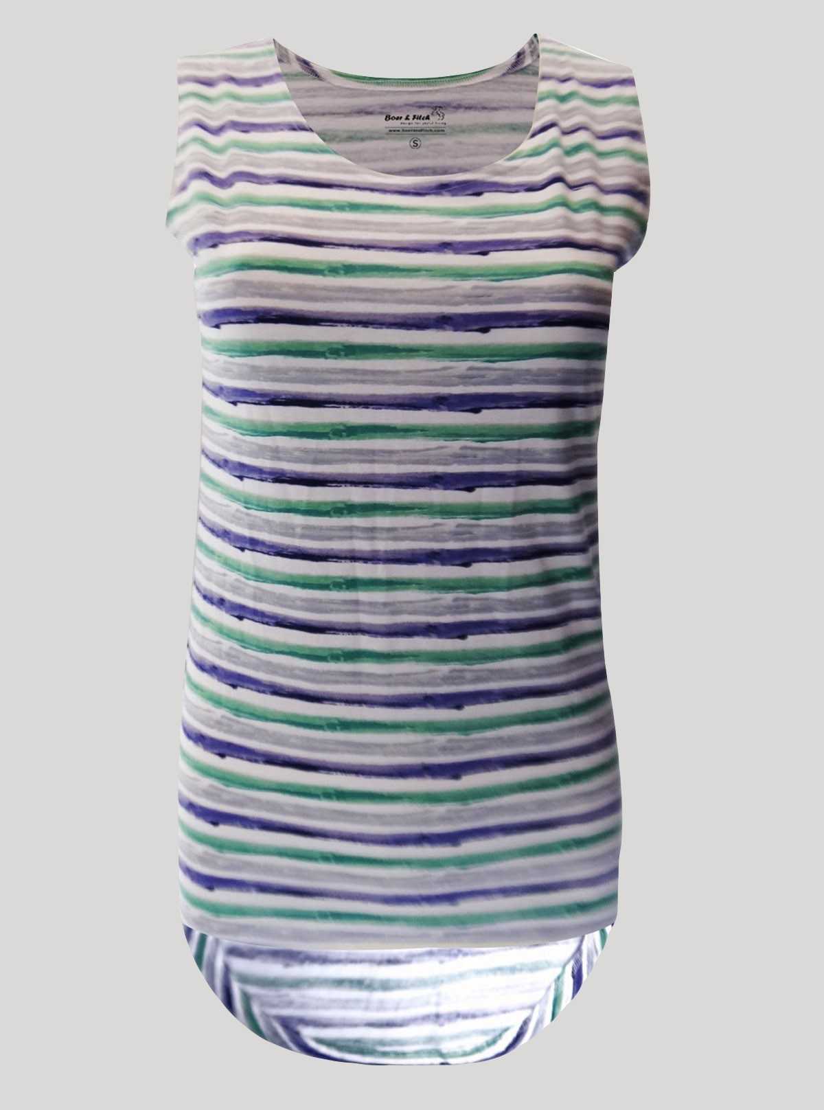 Women’s Multi Striped Sleeveless Top – Trendy & Comfortable | Boer & Fitch