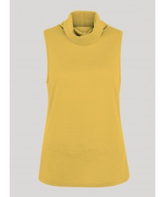 Women’s Yellow Roll-On Neck Sleeveless Top – Stylish & Comfortable | Boer & Fitch