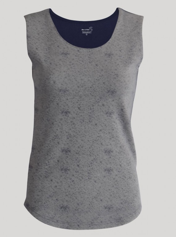 Women’s Ink Spread Designer Print Sleeveless Top – Trendy & Comfortable | Boer & Fitch