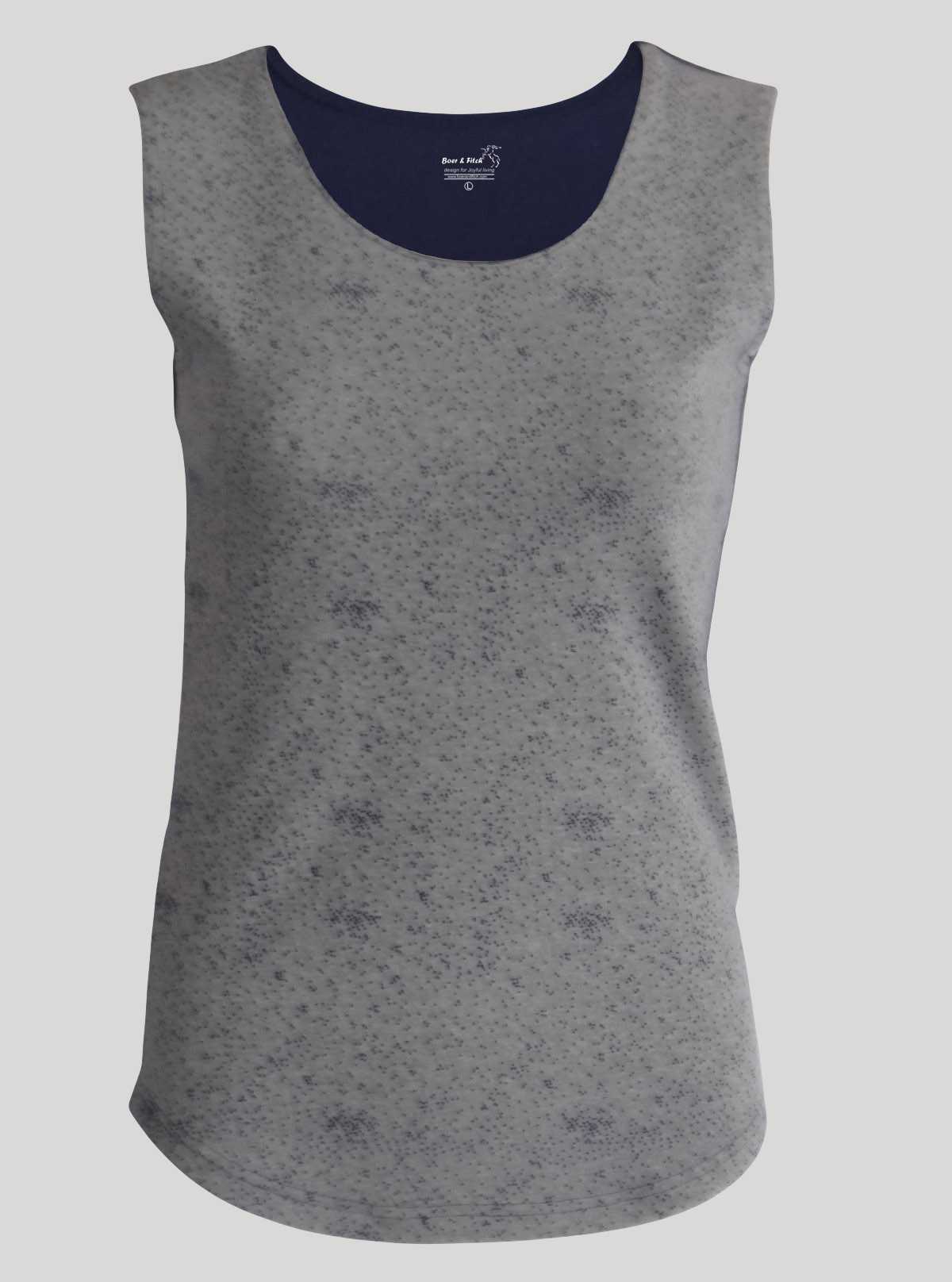 Women’s Ink Spread Designer Print Sleeveless Top – Trendy & Comfortable | Boer & Fitch