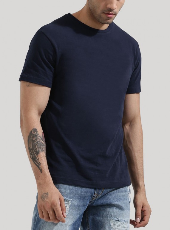 Navy Crew Neck T-Shirt for Men – Boer and Fitch