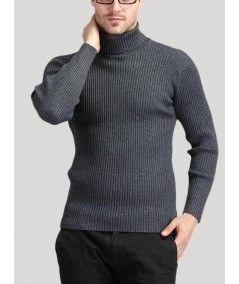 Men’s Charcoal Turtle Neck Sweatshirt – Warm & Stylish | Boer & Fitch