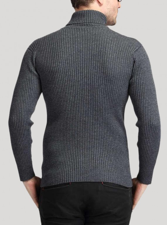 Grey Turtle Neck Sweat Shirt