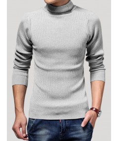Grey Melange Turtle Neck Sweatshirt for Men – Boer and Fitch