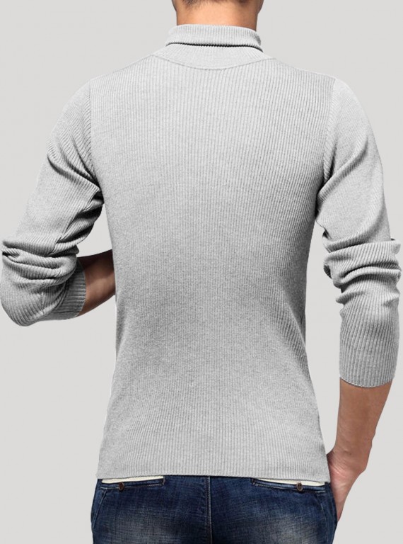 Grey Melange Turtle Neck Sweat Shirt