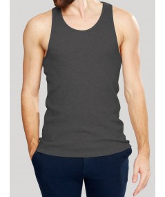 Charcoal Melange Rib Vest for Men – Boer and Fitch