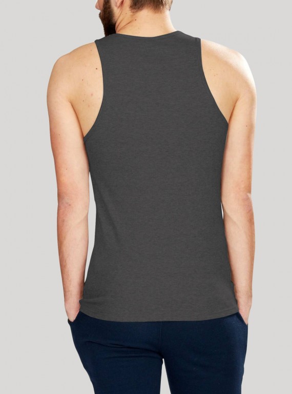 Charcol Melange Rib Vest