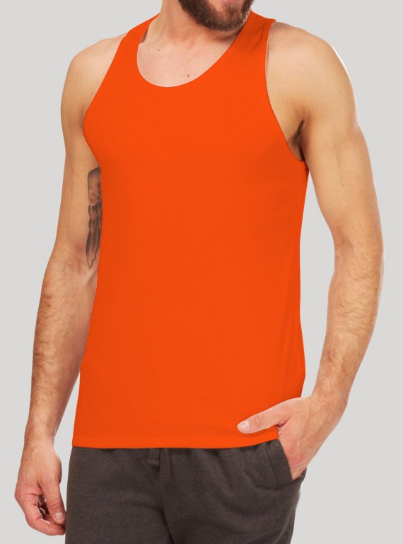 Men’s Orange Ribbed Vest – Stylish Summer Essential | Boer & Fitch