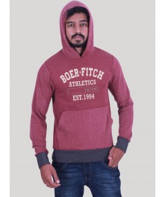 Burgundy Hooded Sweat Shirt