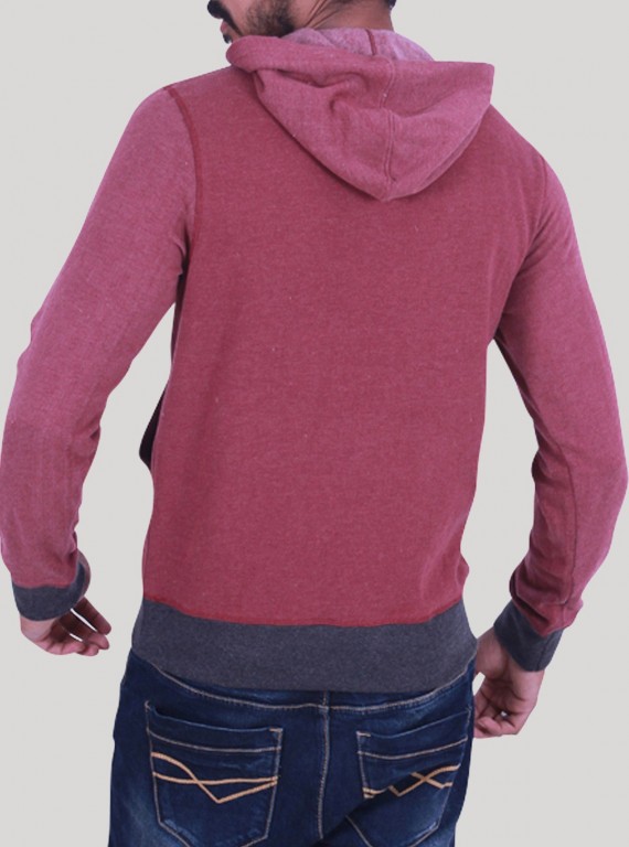 Burgundy Hooded Sweat Shirt