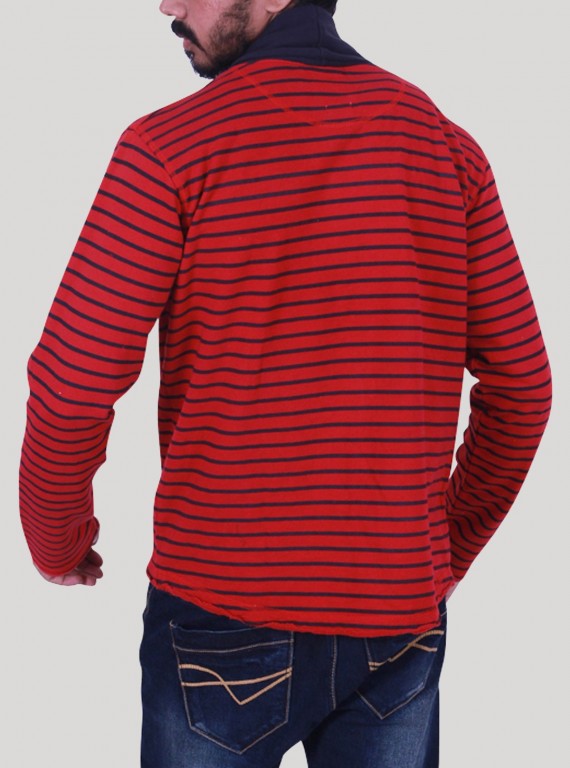 Red Shawl Collar Cardigan Set