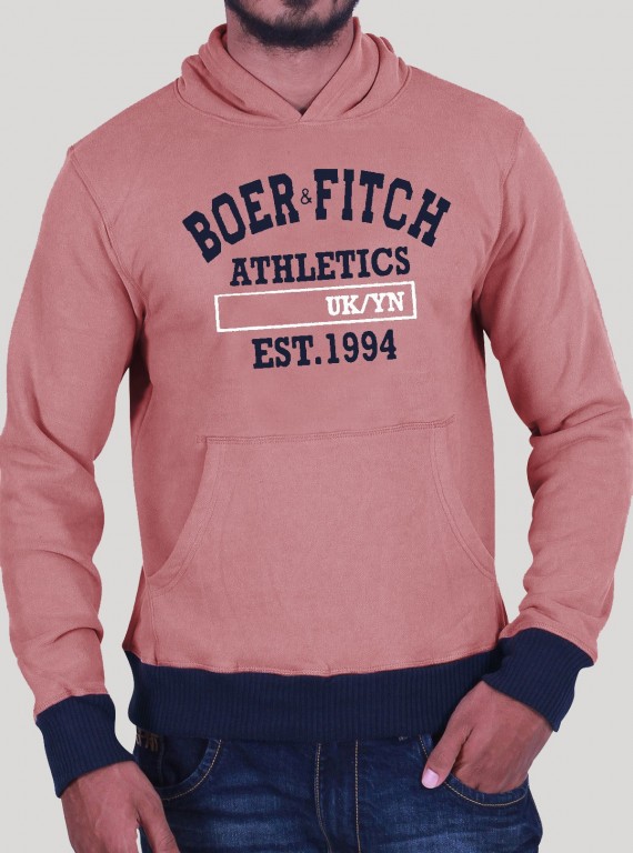 Coral Hooded Sweatshirt for Men – Casual Comfort by Boer and Fitch