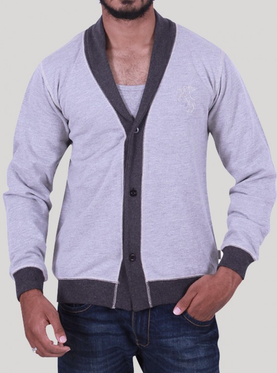 Grey Contrast Shawl Cardigan Set – Boer and Fitch