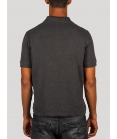 Dark Melange Red Printed Polo Tshirt