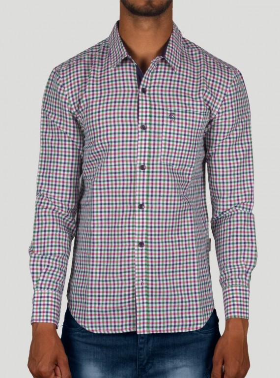 Slim Fit Multi-Checked Linen Long Sleeve Shirt for Men – Boer and Fitch
