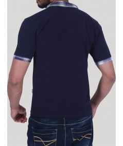 Navy Twill Collar Polo TShirt