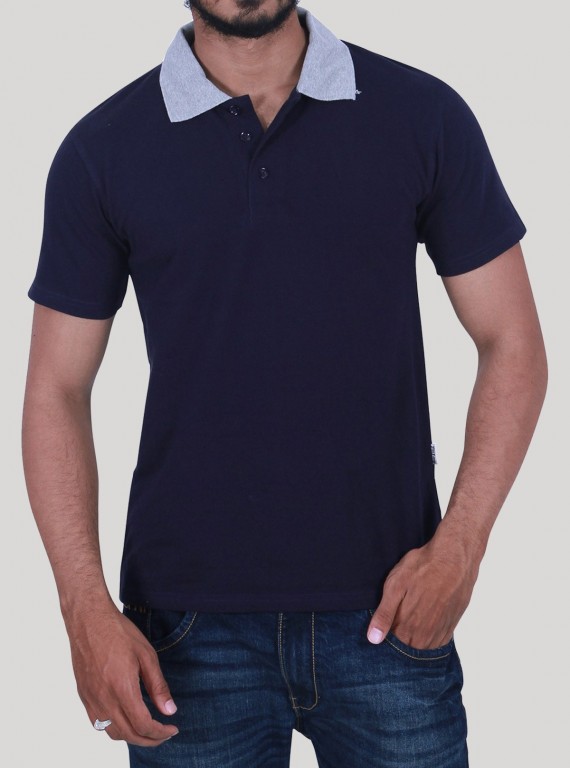 Navy Polo T-Shirt – Classic Fit Cotton Tee by Boer & Fitch