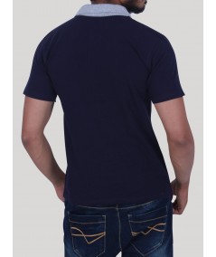 Grey Melange Collared Polo TShirt
