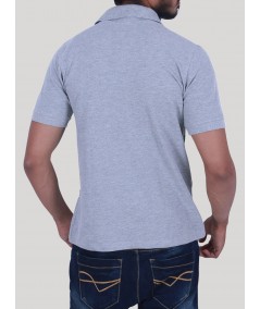 Green Stripe Collar Polo TShirt