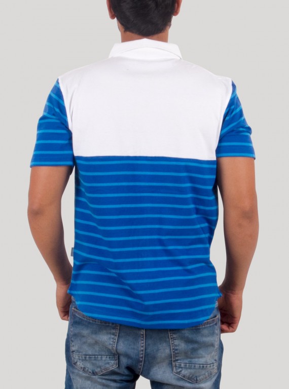 Royal Stripe Polo TShirt