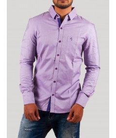 Slim Fit Purple Long Sleeve Shirt for Men – Casual Cotton Shirt by Boer and Fitch