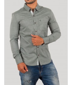 Slim Fit Eyebird Green Long Sleeve Shirt for Men – Casual Cotton Shirt by Boer and Fitch