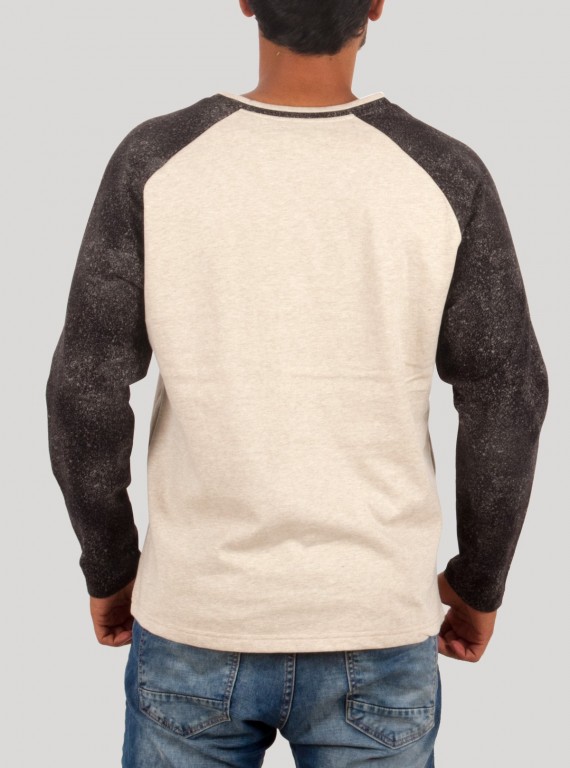 Ecru Raglon Contrast Sweatshirt
