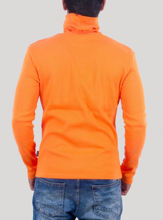 salmon Turtle Neck Sweat Shirt