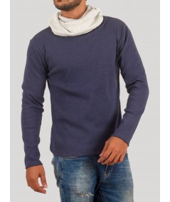 Blue Melange Roll Neck Hoody for Men – Boer and Fitch