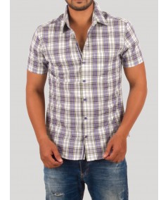 Two-Tone Checked Half Sleeve Casual Shirt for Men – Boer and Fitch