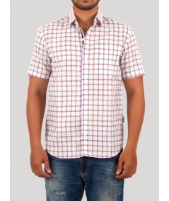 Soft Checked Linen Blend Shirt for Men – Casual Comfort by Boer and Fitch