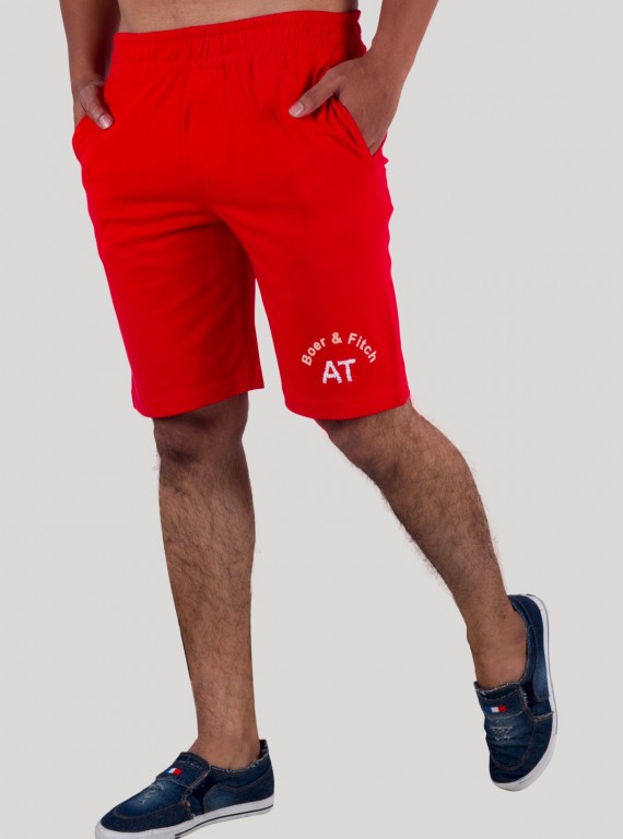 Red Jersey Shorts for Men – Casual Cotton Shorts by Boer and Fitch